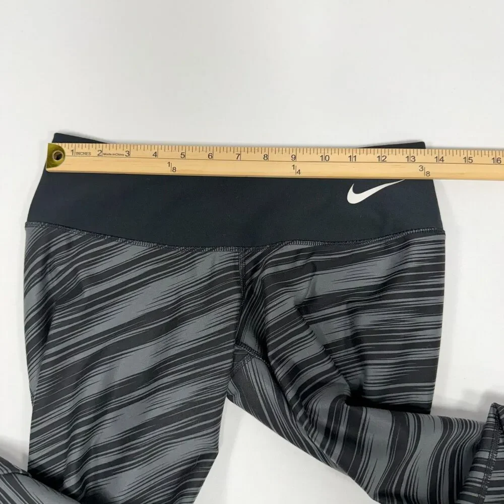 Nike NFL Eagles Dri-Fit Striped Leggings Black Grey Size S Small